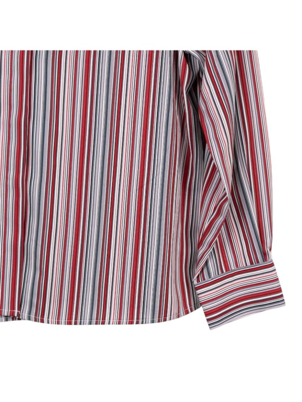 Retro Striped Satin Shirt PXL Petite XL Womens Red White Blue Collar Button Up - Picture 3 of 6